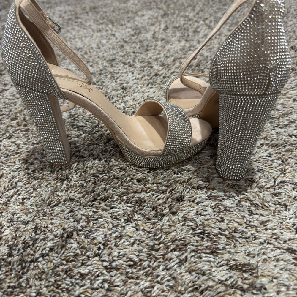 Elegant Silver High Heel Sandals